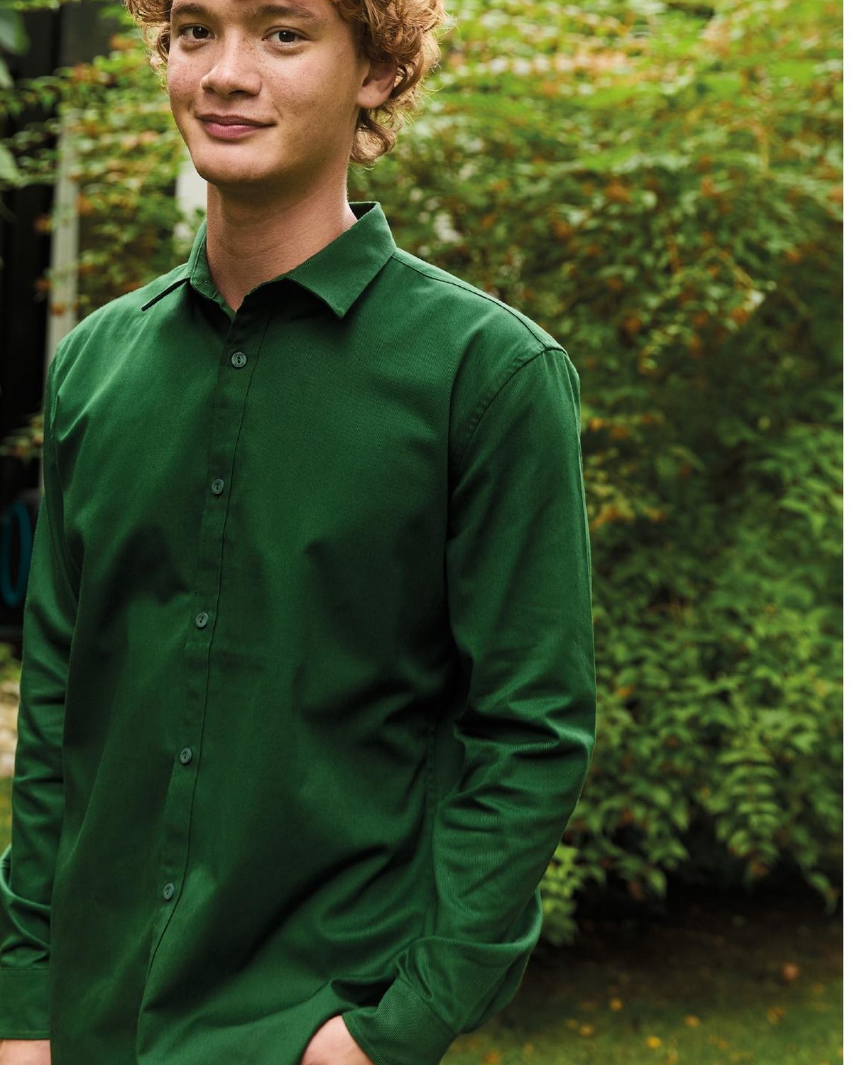 Twill-Hemden aus recycelter organischer Baumwolle